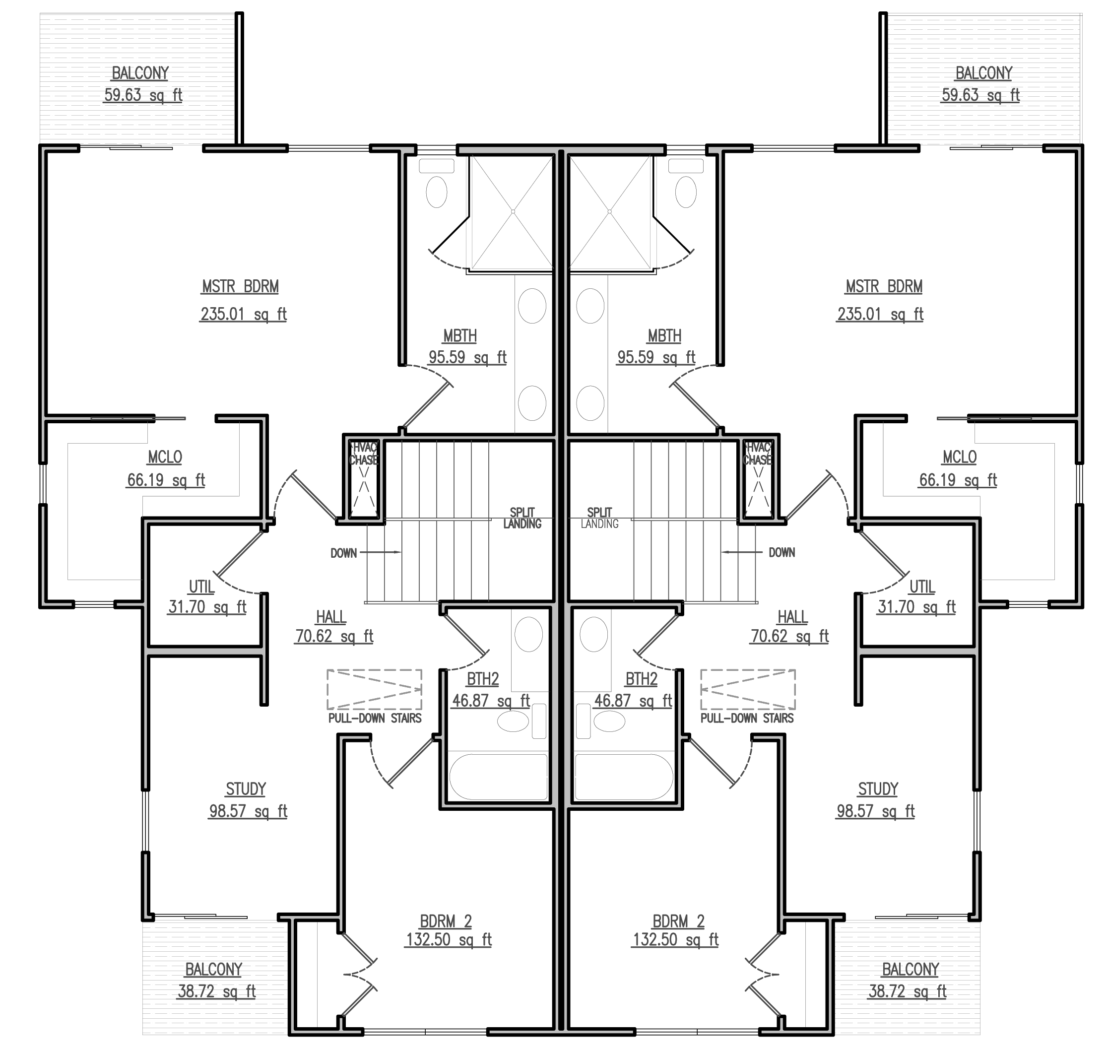 2º floor dimension TheGrotto-DuplexUnits-CD-ModelGREY